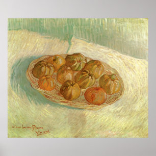 Korb mit Äpfeln Stillleben von Vincent van Gogh Poster