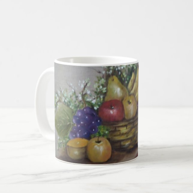 Korb mit Früchten Kaffeetasse (Vorderseite Links)