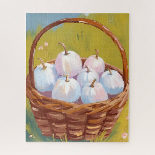 Korb mit Kürbissen   Wasserfarben Herbst