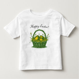 Korb mit Ostereiern Frohe Ostern Kleinkind T-shirt