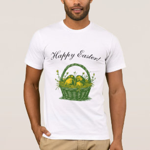 Korb mit Ostereiern   Frohe Ostern T-Shirt