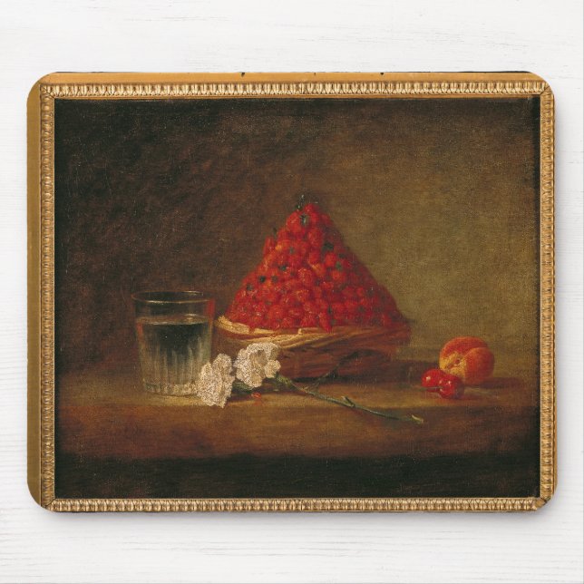 Korb mit Walderdbeeren, c.1761 Mousepad (Vorne)