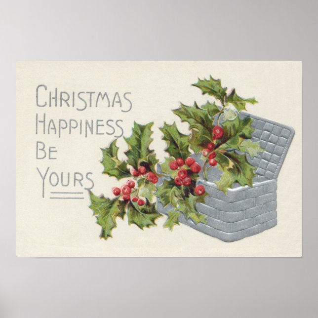 Korb von Holly Winterberry Poster (Vorne)