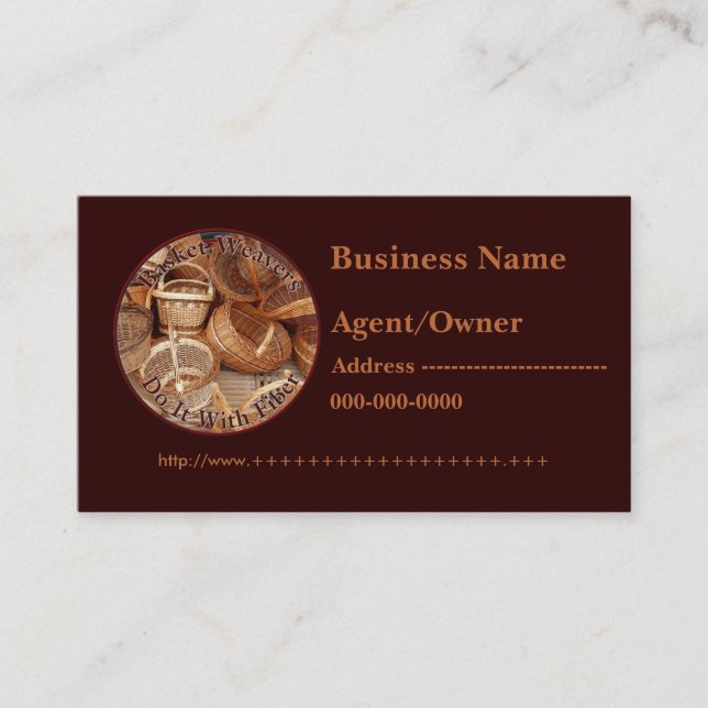 Korb-Weber tun es mit Faser - Korb-Weber Visitenkarte (Vorderseite)