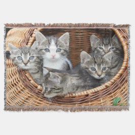 Körbchen mit Kätzchen Decke