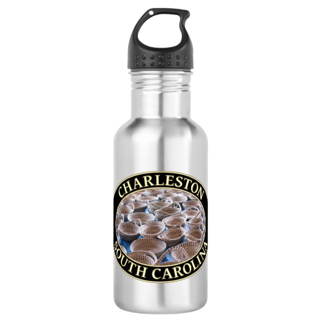 Körbe für Süßigkeiten am Markt in Charleston, SC Edelstahlflasche (Vorderseite)