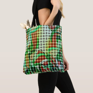 Körbe im Stil von grünen, gekrümmten Bändern Tasche