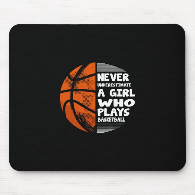 Körbe Mädchen Unterschätzen Nie Ein Mädchen Das S  Mousepad (Vorne)