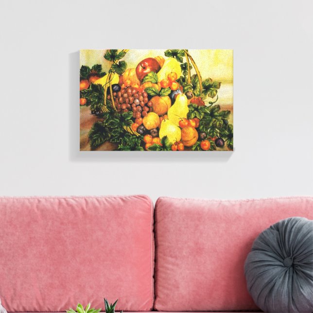 Körbe mit Fruchtfarben Leinwanddruck (Insitu (Wohnzimmer))