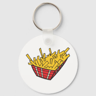 Körbe mit Pommes frites Schlüsselanhänger