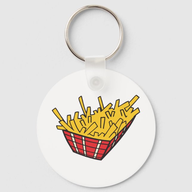 Körbe mit Pommes frites Schlüsselanhänger (Vorderseite)