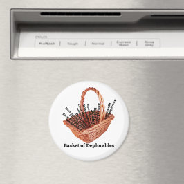 Körbe von deplorables Words Round Magnet