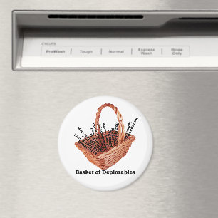 Körbe von deplorables Words Round Magnet