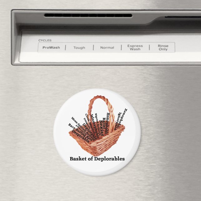 Körbe von deplorables Words Round Magnet (In Situ (Geschirrspüler))