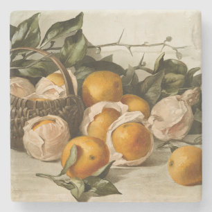 Körbe von Orangen Steinuntersetzer