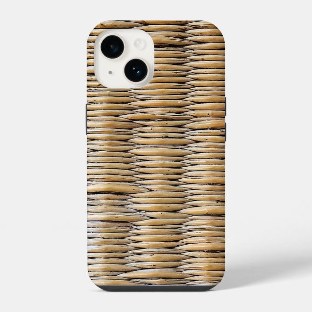 Korbgeflecht Makro iPhone 14 Hülle (Rückseite)