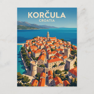 Korčula Altstadt Kroatien Postkarte