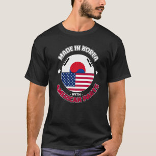 Korea American Parts Herkunft South Korea USA Fla T-Shirt