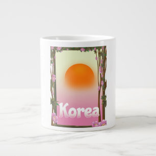 Korea Blumen Reiseplakat Jumbo-Tasse