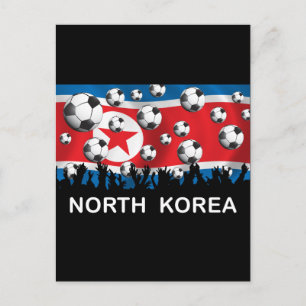 Korea DPR Football Postkarte