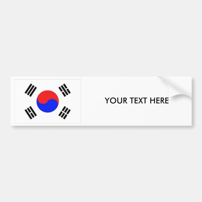 KOREA-FLAGGE Autoaufkleber (Vorne)