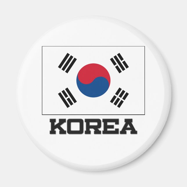 Korea-Flagge Magnet (Vorne)