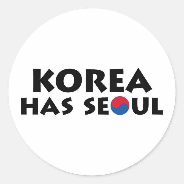 Korea hat Seoul Runder Aufkleber (Vorderseite)
