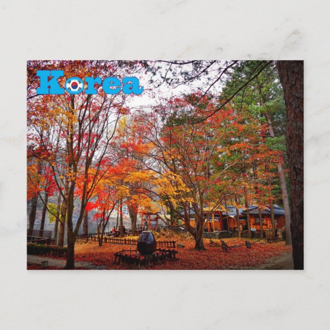 Korea Herbst Postkarte (Vorderseite)