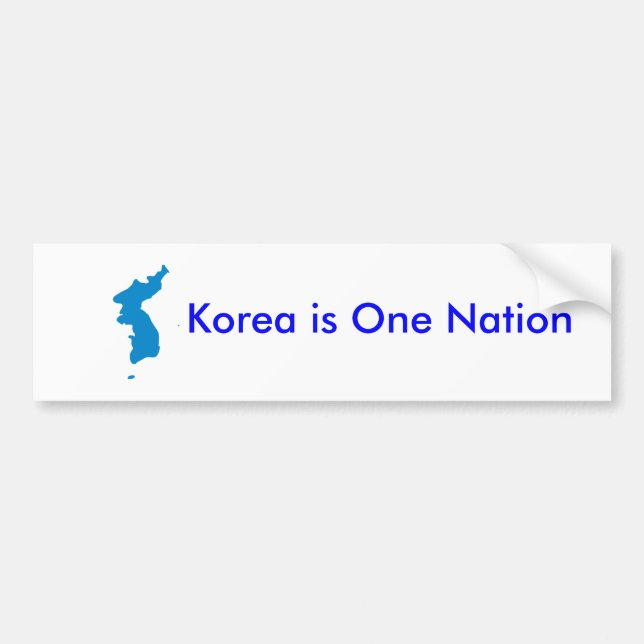 Korea ist eine Nation Autoaufkleber (Vorne)