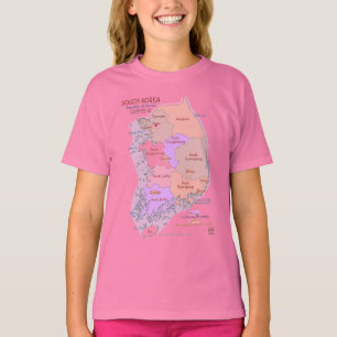 Korea-Karte scherzt T-Shirt