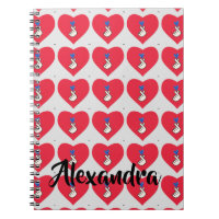 Korea Kpop Pattern Red Blue Hand Heart School