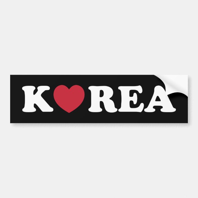 Korea Liebe Heart Autoaufkleber (Vorne)