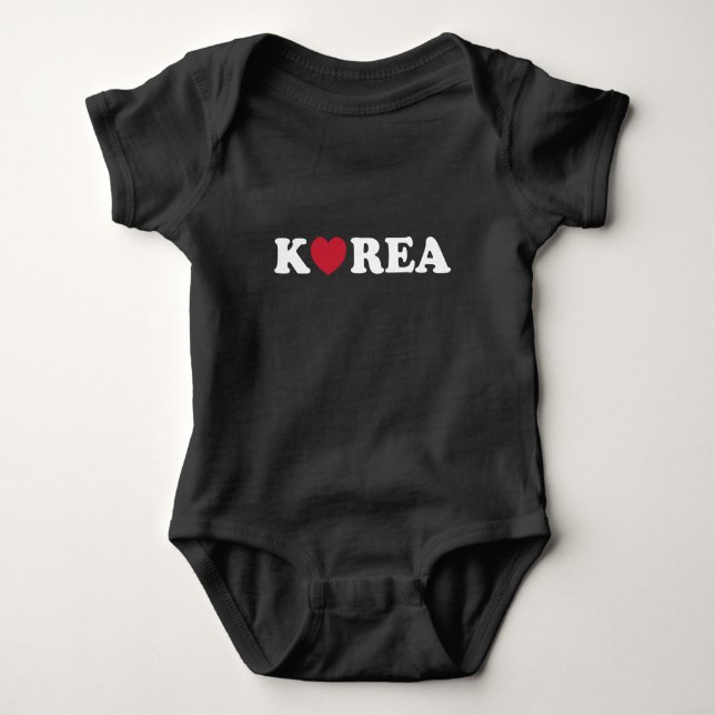 Korea Liebe Heart Baby Bodysuit Baby Strampler (Vorderseite)