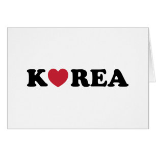 Korea Liebe Heart Card