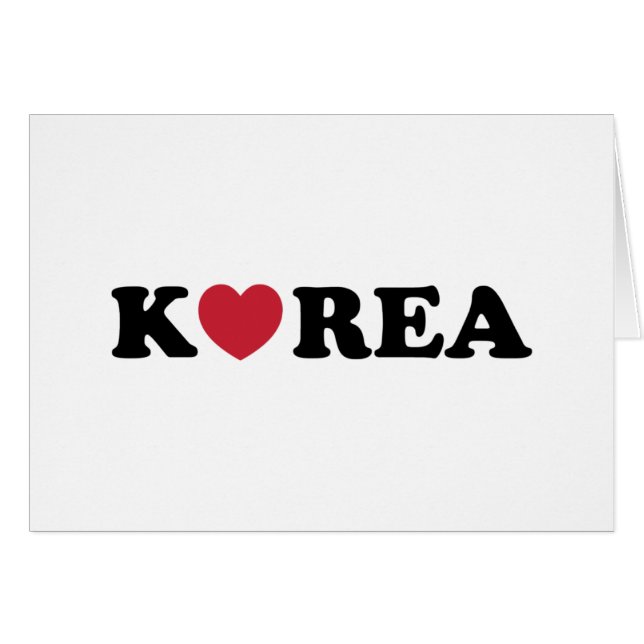 Korea Liebe Heart Card (Vorderseite (Horizontal))