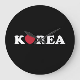 Korea Liebe Heart Large Clock Große Wanduhr