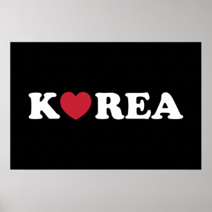 Korea Liebe Heart Poster
