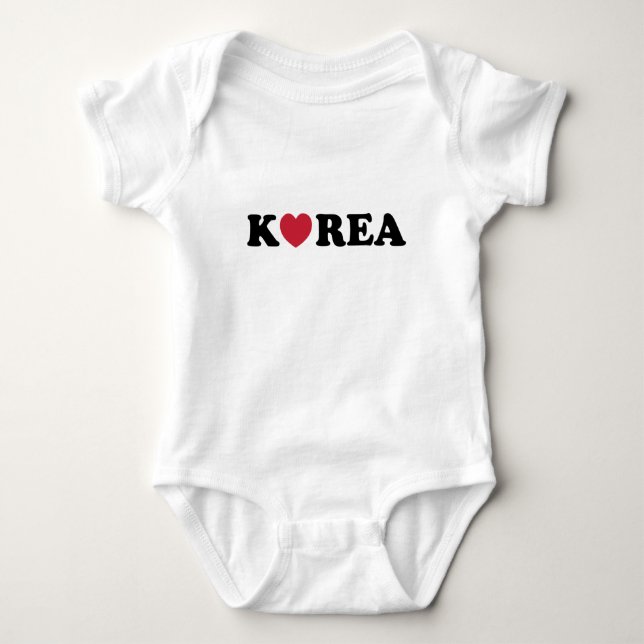 Korea Liebe Herz Baby Strampler (Vorderseite)