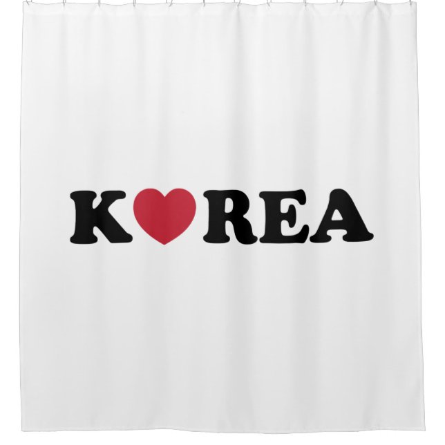 Korea Liebe Herz Duschvorhang (Vorderseite)