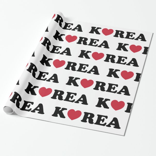 Korea Liebe Herz Geschenkpapier (Ungerollt)