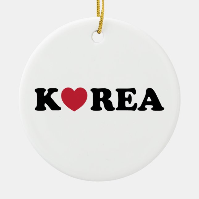 Korea Liebe Herz Keramik Ornament (Vorne)