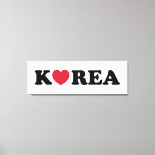 Korea Liebe Herz Leinwanddruck