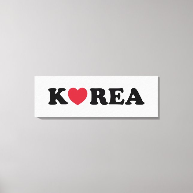 Korea Liebe Herz Leinwanddruck (Vorderseite)