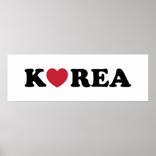 Korea Liebe Herz Poster