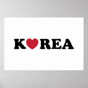 Korea Liebe Herz Poster