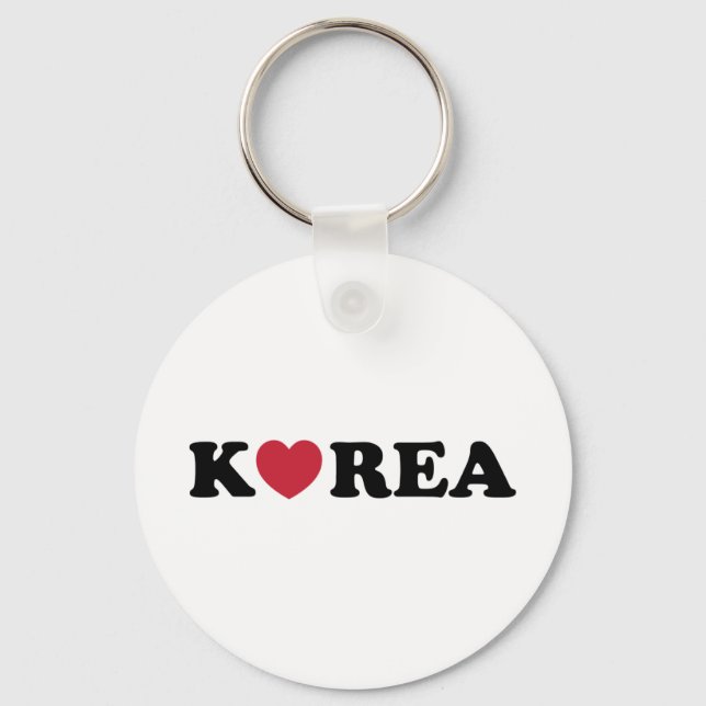 Korea Liebe Herz Schlüsselanhänger (Vorderseite)