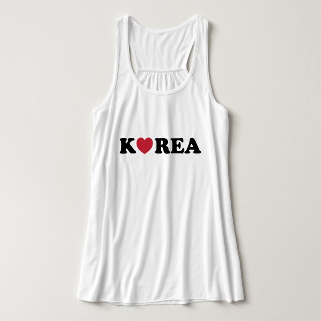 Korea Liebe Herz Tank Top (Design Vorderseite)