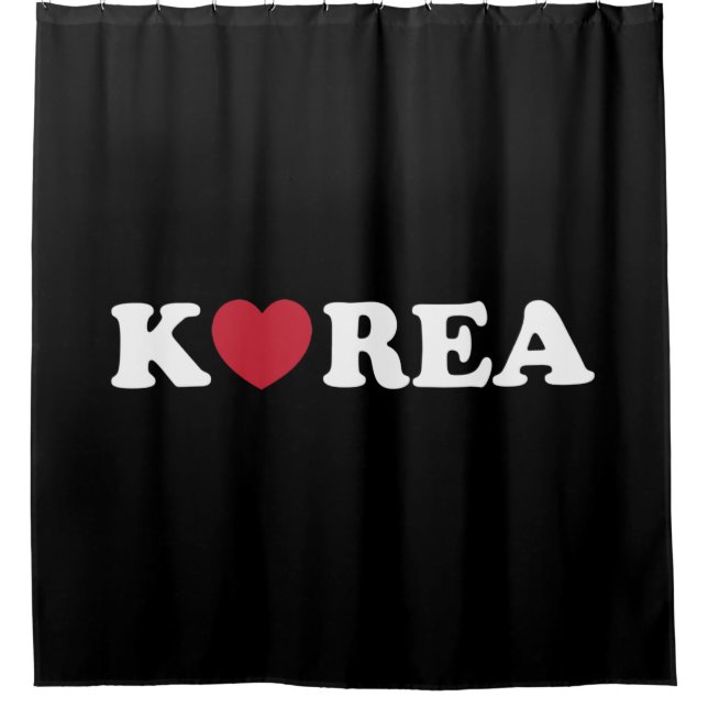 Korea Liebe Herzduschvorhang Duschvorhang (Vorderseite)