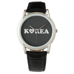 Korea Liebe Herzenflagge Armbanduhr