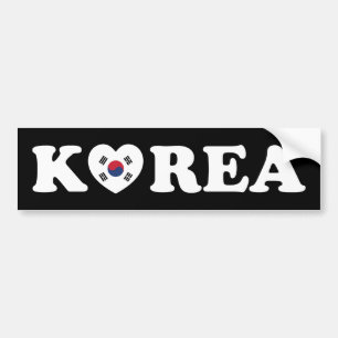 Korea Liebe Herzenflagge Autoaufkleber